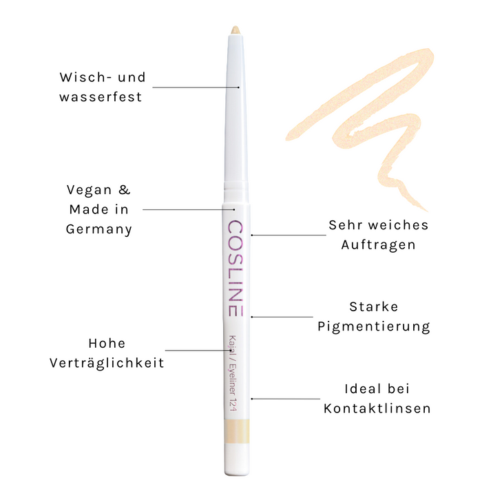 COSLINE Kajal / Eyeliner Stardust 124 Vorteile