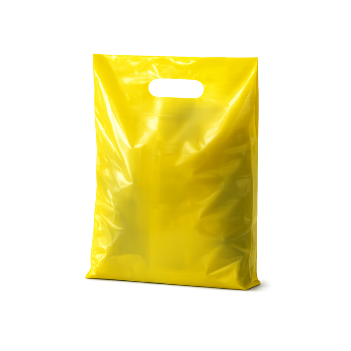 13" x 17" Yellow Plastic Boutique Bags