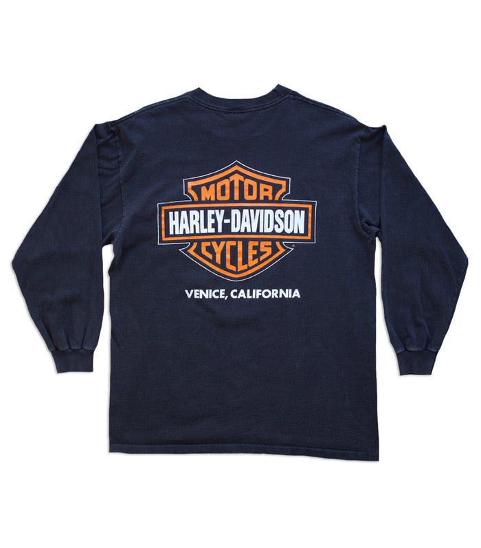 1989 Vintage Harley Davidson - Venice, CA L/S T-Shirt