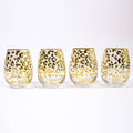 20oz Stemless Wine Glass - Gold Leopard