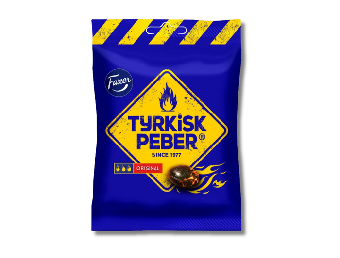 4 Bags of Fazer Tyrkisk Peber 150g (5.29 oz) – Fiery Salty Licorice Hard Candies