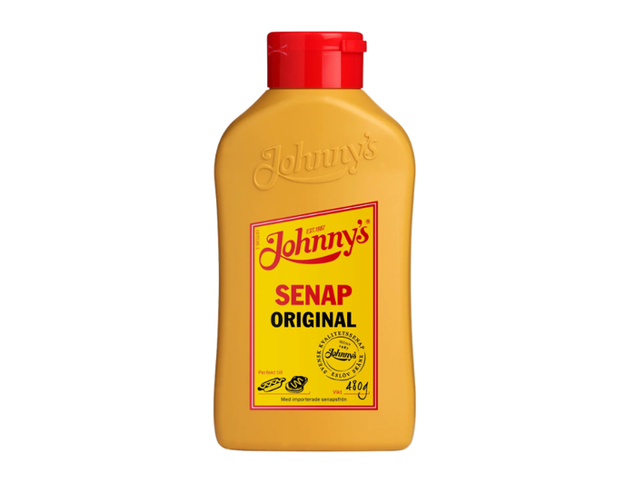 4 Bottles of Johnny's Senap Original 480g (16.93 oz) – Authentic Swedish Bold Mustard
