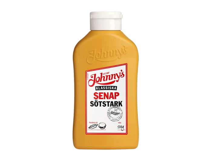 4 Bottles of Johnny's Sötstark Senap 500g (17.64 oz) – Authentic Swedish Sweet & Strong Mustard