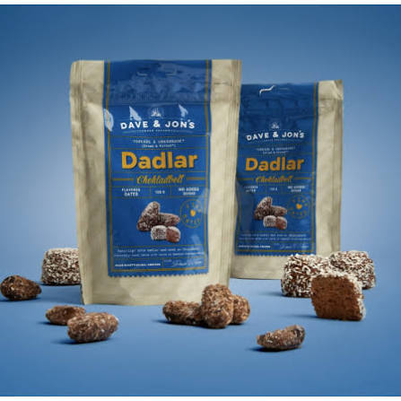 4 Pack Dave & Jons Dadlar Chokladboll - Dates with the taste of Swedish Chocolate Balls (125g / 4.40oz)