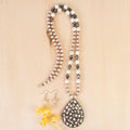 72567 - Multi Colored Natural Stone Necklace - Ivory