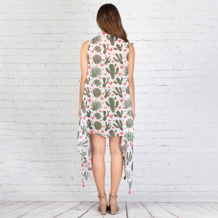 7904 - Cactus Print Vest