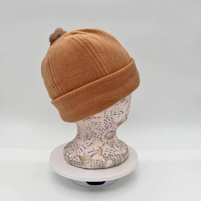 Light brown Cotton Road Polar Fleece Beanie for warmth and comfort
