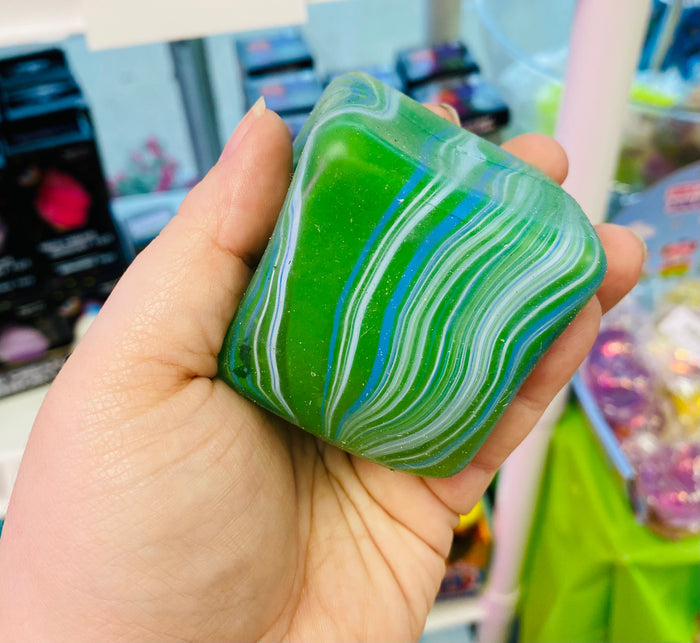 Tie Dye Swirl Cube Squish Toy