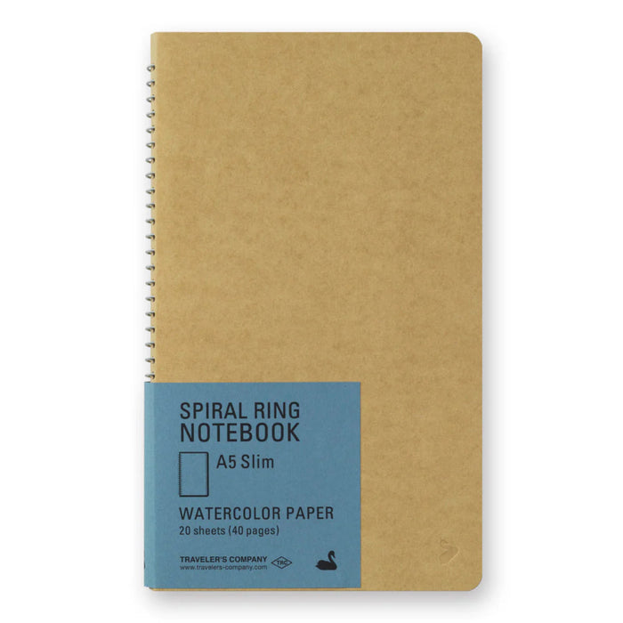 A5 Slim Spiral Ring Notebook - Watercolor Paper | Traveler’s Company