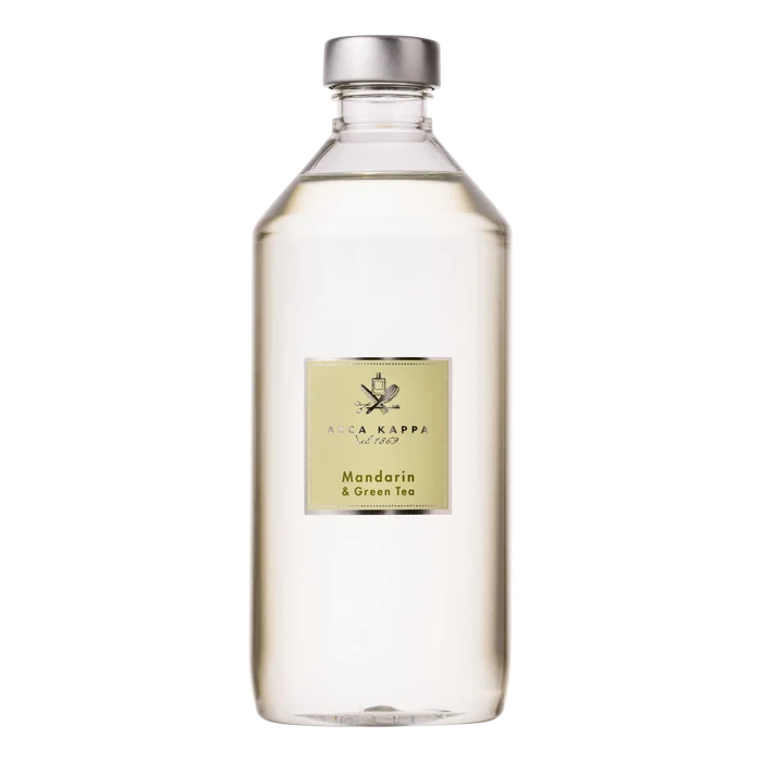 Acca Kappa Mandarin & Green Tea duftspreder refill i glassflaske med etikett