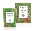 Acqua di Parma Bosco Candle 200g with a sleek glass holder and elegant design, emitting a warm, woody fragrance.