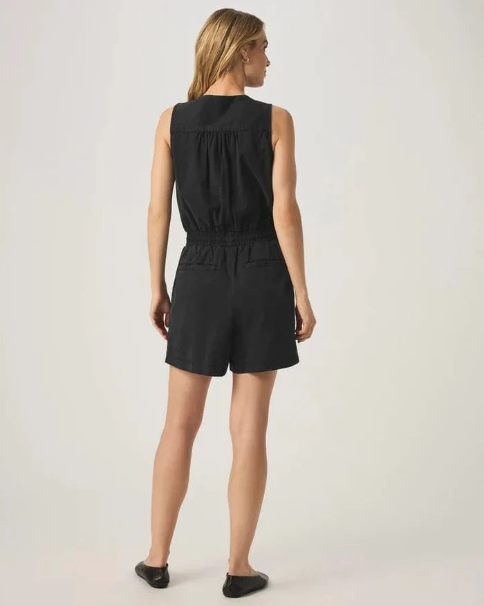 Splendid Adelina romper white sleeveless romper