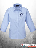 Biz Collection S10521 ADMIN Ladies (EMB-N) 3qtr Shirt in Light Blue front product image