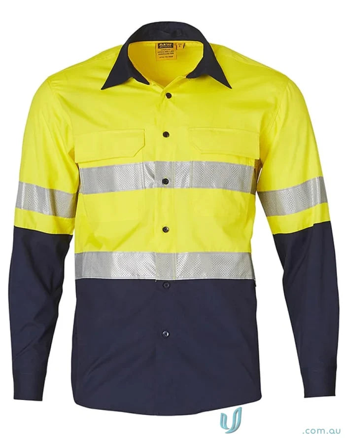 Winning Spirit SW69 AIW HiVis Rip-Stop LS Shirt 3M Tape