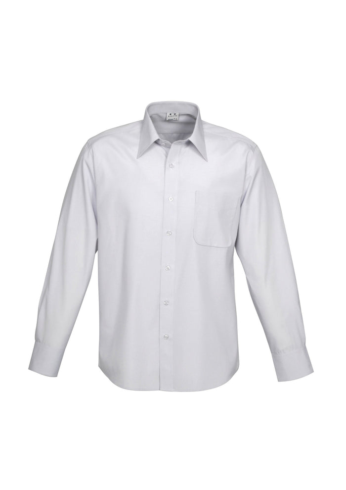 Biz Collection S29518 Ambassador LS Shirt in Silver Grey