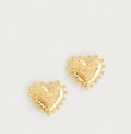 Anabel Aram Heart Stud Earrings Gold