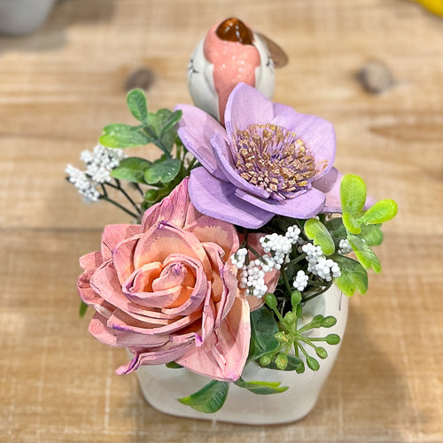 Animal Pot Sola Flower Arrangement