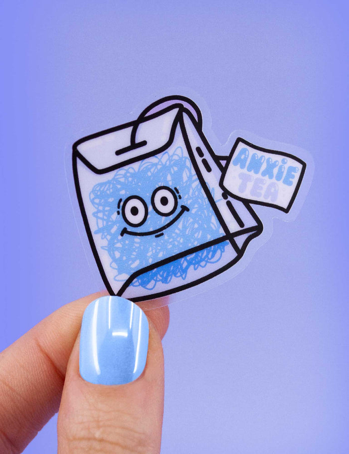 Anxie-Tea clear vinyl STICKER