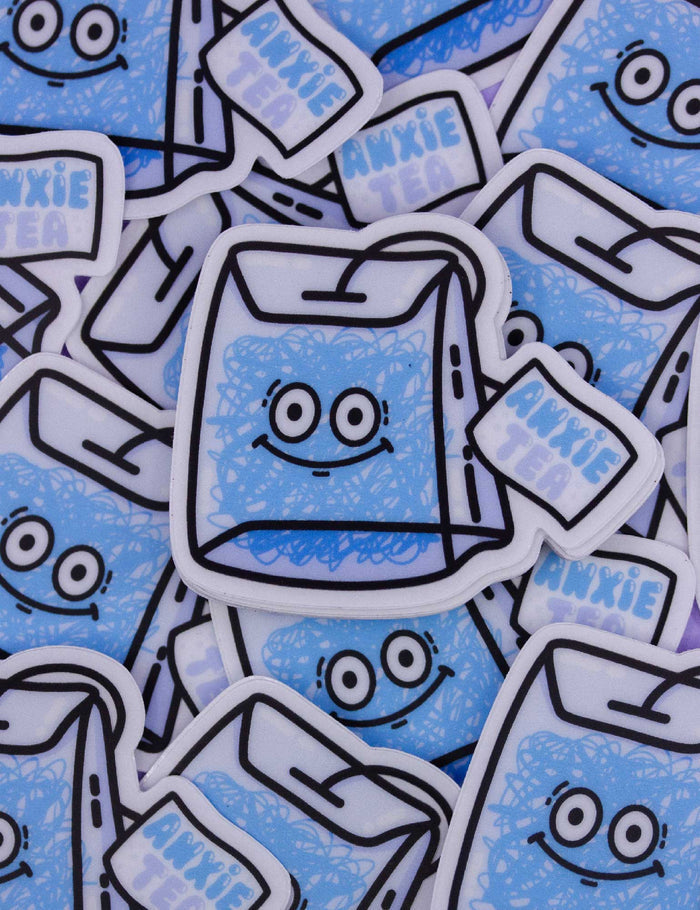 Anxie-Tea clear vinyl STICKER