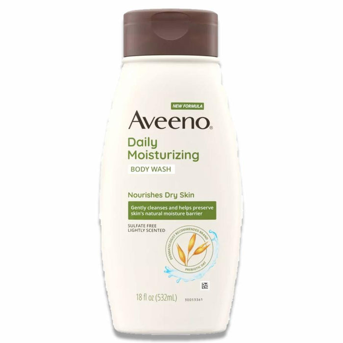 Aveeno - Daily Moisturizing Nourishes Dry Skin Body Wash 18 oz - 12 Pack