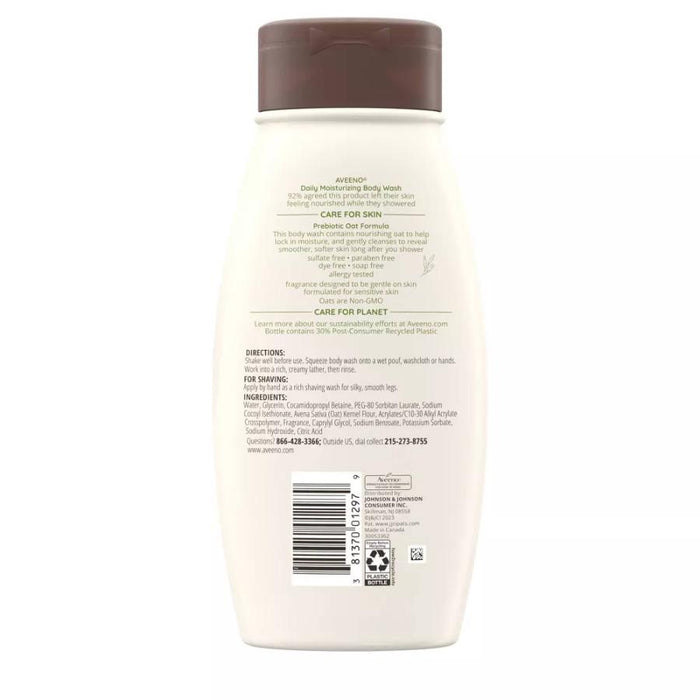 Aveeno - Daily Moisturizing Nourishes Dry Skin Body Wash 18 oz - 12 Pack