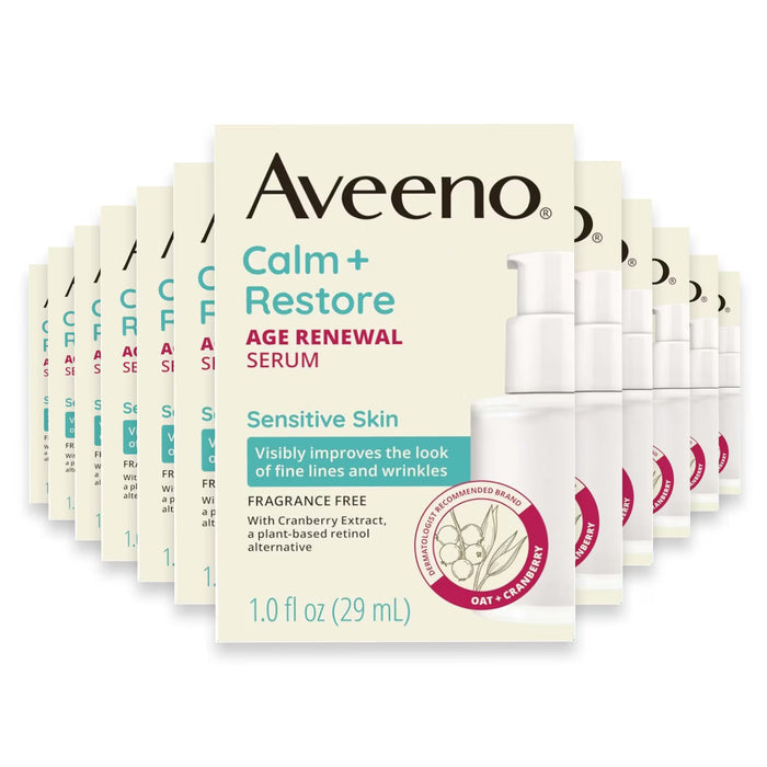 Aveeno Calm + Restore Age Renewal Serum for Sensitive Skin - 1 oz - 12 Pack
