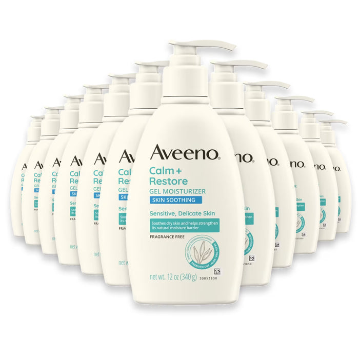Aveeno Calm + Restore Gel Body Moisturizer, 12 oz - 12 Pack