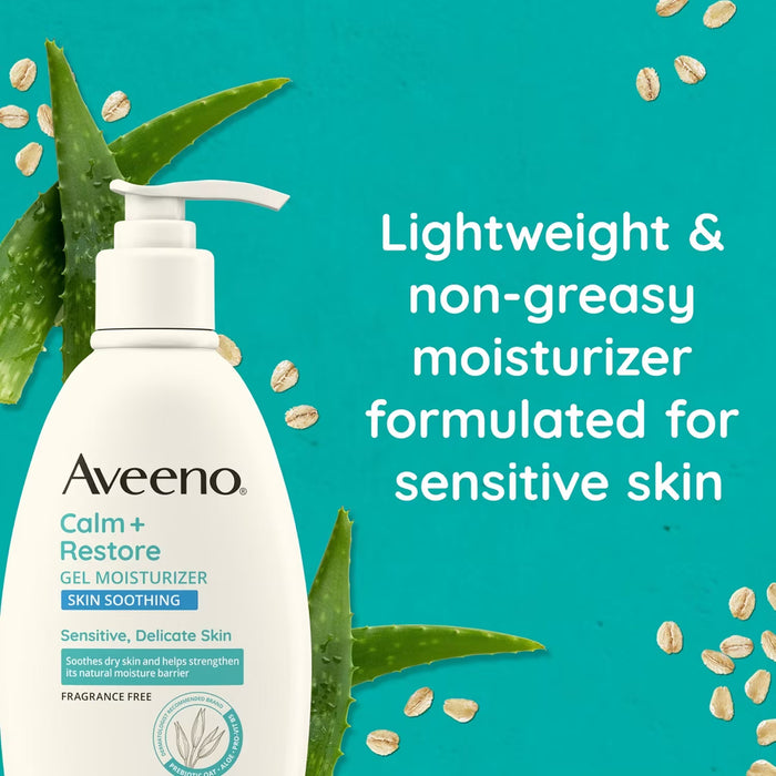 Aveeno Calm + Restore Gel Body Moisturizer, 12 oz - 12 Pack