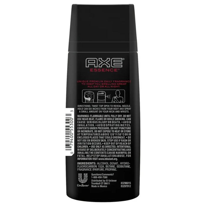 Axe - Body Spray Deodorant 4 oz for Men, Essence - 12 Pack