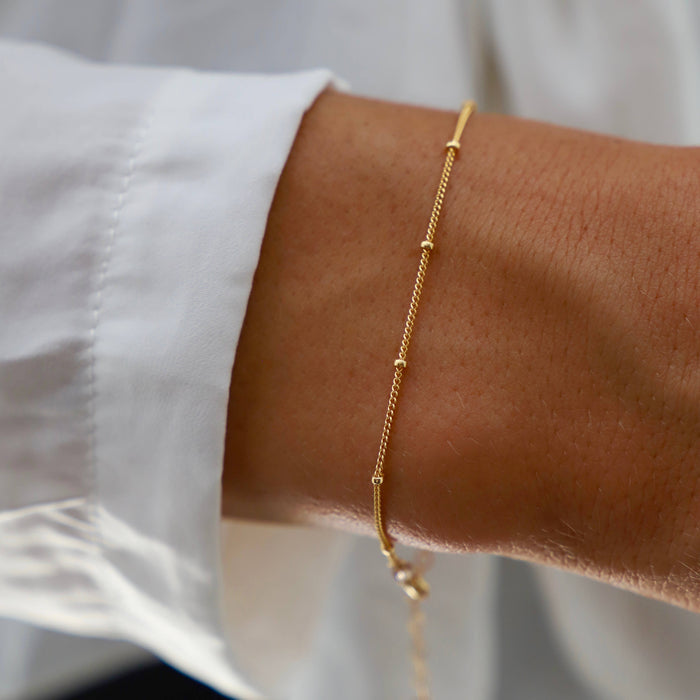 B1062 Assorted Bracelet-Delicate Ball Chain