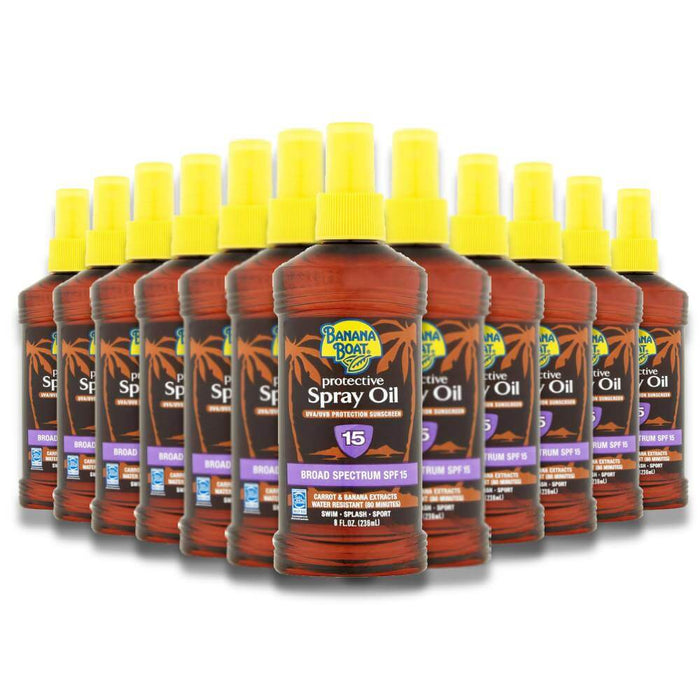 Banana Boat Tanning Oil SPF 15 - 8 Oz - 12 Pack Contarmarket