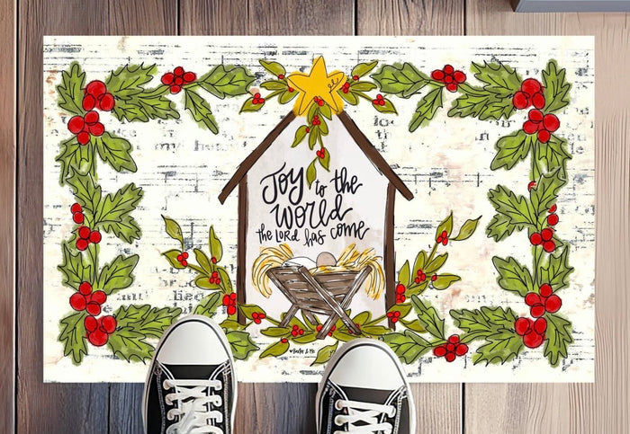 Baxter & Me Joy to the World Star Manger Rug Floormat