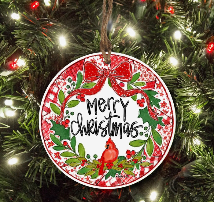 Baxter & Me Quilted Christmas Cardinal Ornament