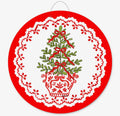Baxter & Me Red White Tree with Bows Door Hanger