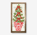 Baxter & Me Red White Tree with Bows Framed Art