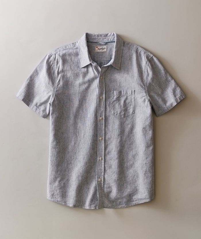 Better-Than-Linen Shirt Natural/Navy Stripe