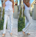 Bevy Flog Loren Light Grey Herringbone Pants