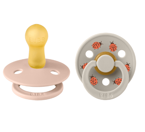BIBS Pacifier Studio Colour 2 PACK Ladybug Latex size 1 Blush Mix