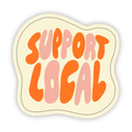 Big Moods 'Support Local' Retro Vinyl Sticker