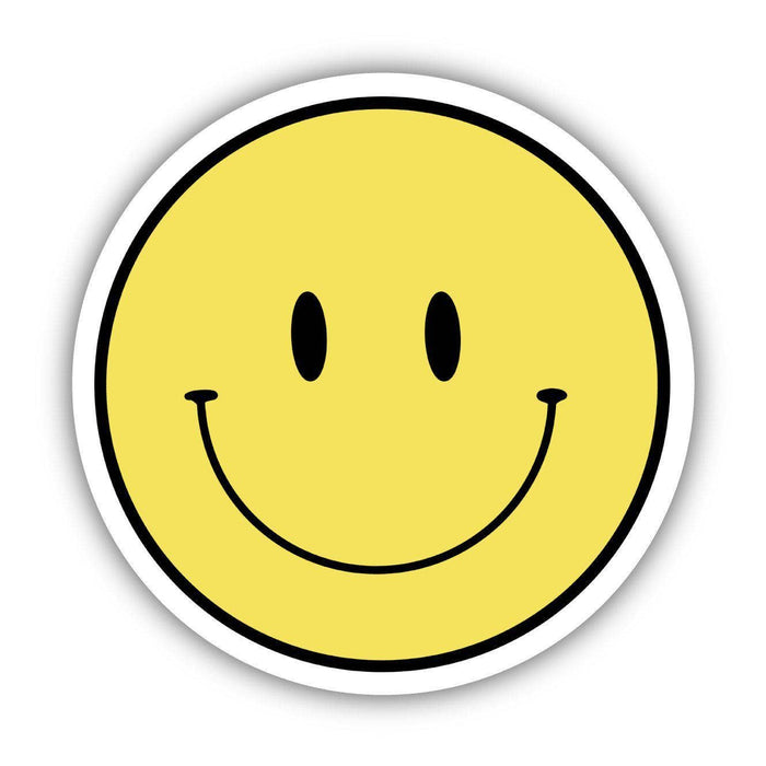 Big Moods Yellow Smiley Face Vinyl Sticker