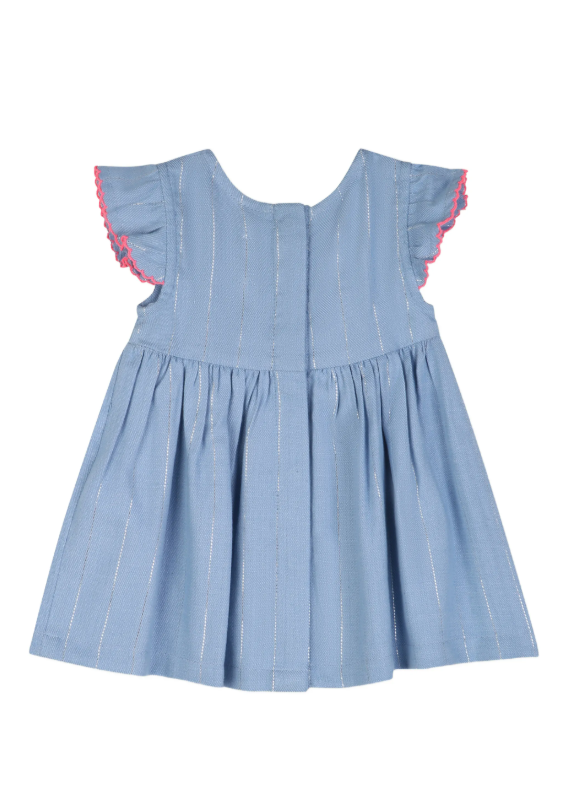 BILLEBLUSH bow metallic-stripes dress
