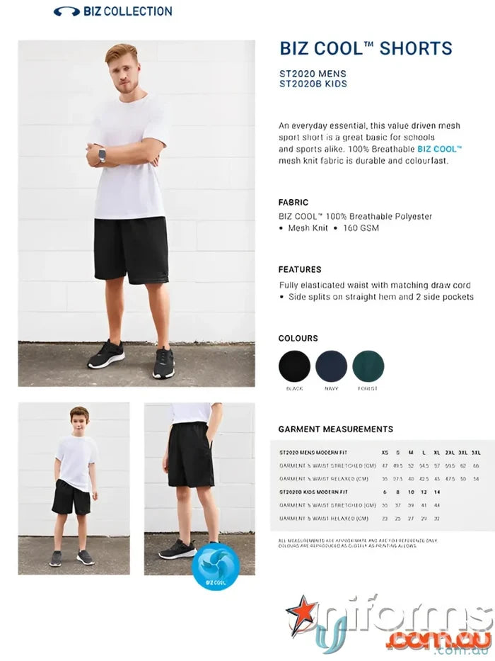 Biz Collection ST2020B-1 Biz Collection Kids Bizcool Shorts