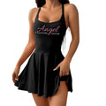 Black Flare Dress  Angel Competition BikinisThe best NPC Competition Suits for the Bikini Division, Fit Model Division Suits, and bodybuilding suits.
