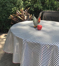 Black Gingham Tablecloth 48x48