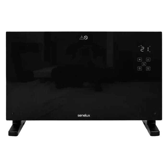 Black Glass Panel Heater with Wifi Controls