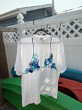 Blue Hand-painted Bikini Tee