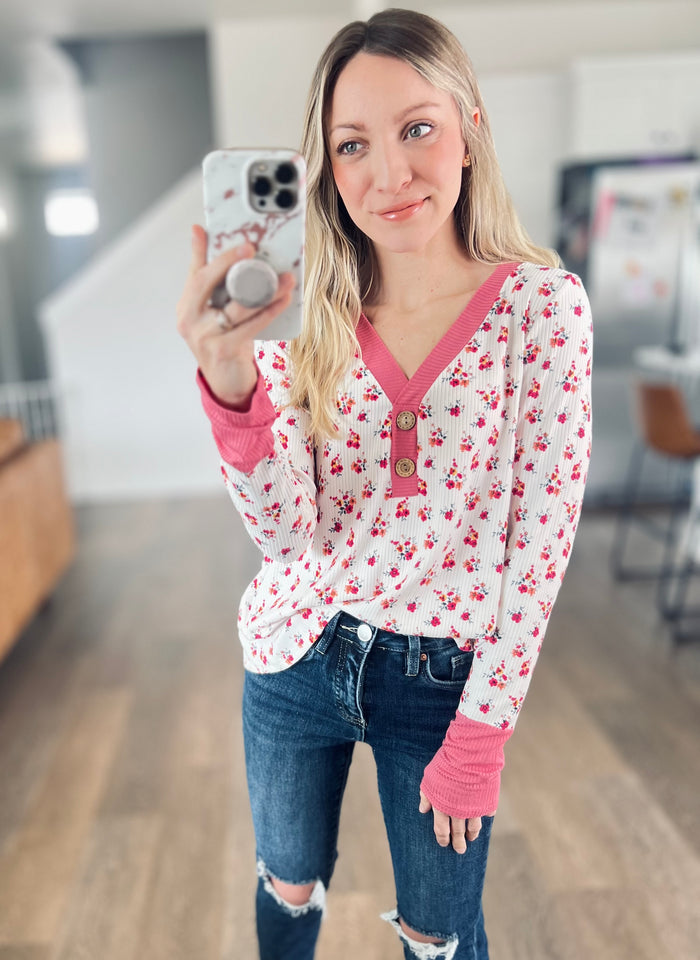 Blushing Meadows Henley Top
