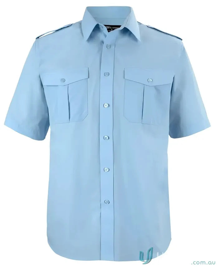 JBs 6ES Epaulette SS Shirt in Blue