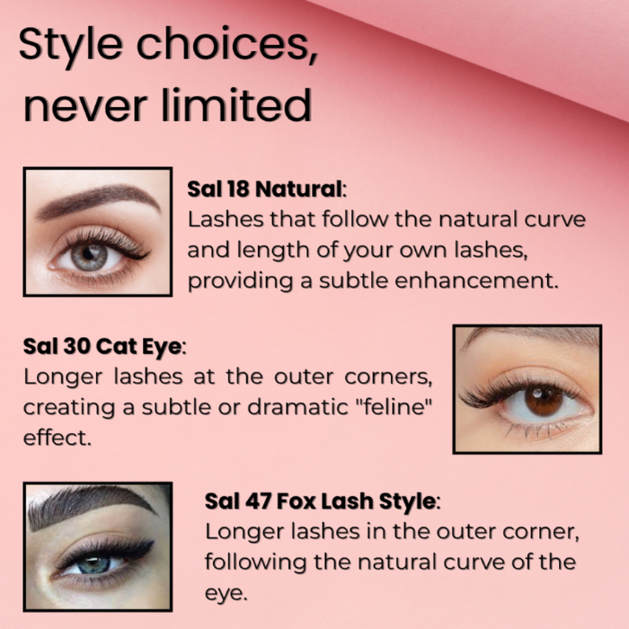 BOBI Self Adhesive Eyelashes SA47 Fox Lash Style – Outer Edge Lift | Bold Curved Look | No Glue | Reusable | Easy Stick-On Finish