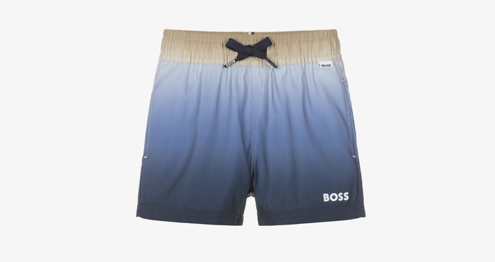 BOSS Baby Boys Blue Ombré Swim Shorts